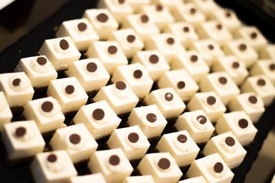 High angle view of food