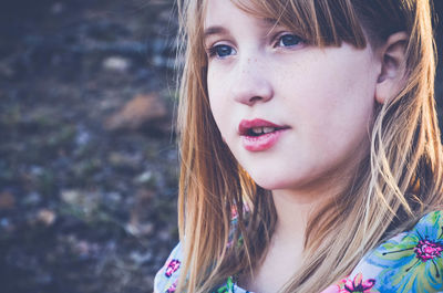 Close-up portrait of girl