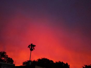 Silhouette trees against sky during sunset