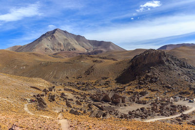 Scenic view of desert against sky