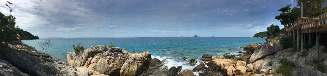 Panoramic view of sea against sky