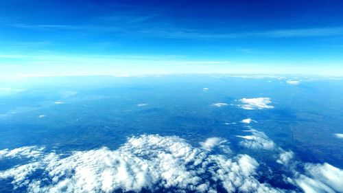 High angle view of sea against sky