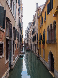 Canal amidst buildings in city