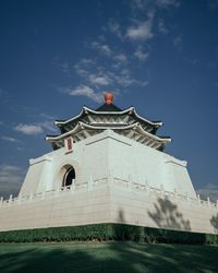 Low angle view of traditional building against sky