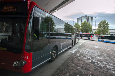 Vehicles on road in city