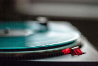 Close up of turntable