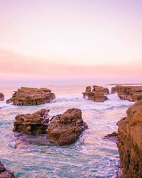 Rock formations at seaside