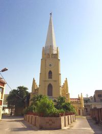 View of church against blue sky