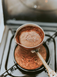 Preparing turkish coffee