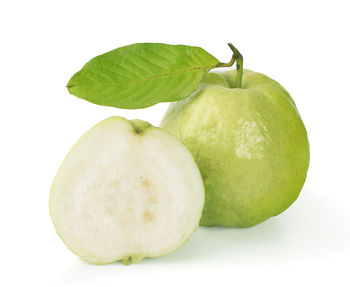 Close-up of apple against white background