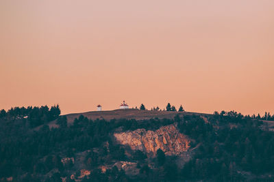 Scenic view of landscape against clear sky