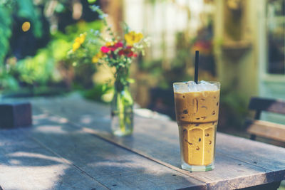 Close-up of drink on table