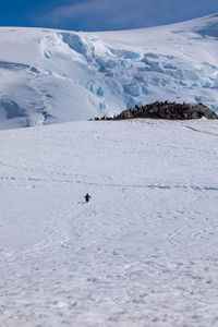 Scenic view of frozen lake against sky