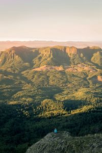 High angle view of mountains