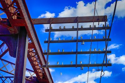 Low angle view of bridge against sky