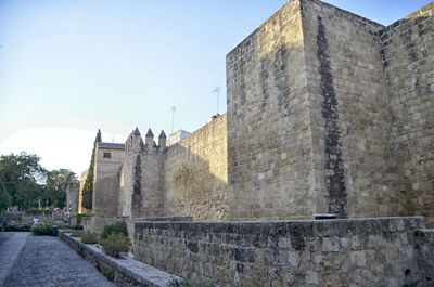 Low angle view of historic building against sky