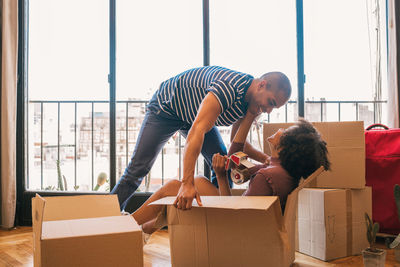 Couple enjoying at home