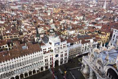 High angle view of cityscape