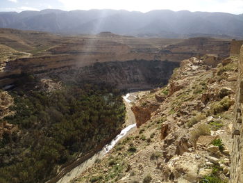 High angle view of land