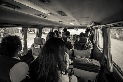 People traveling in bus