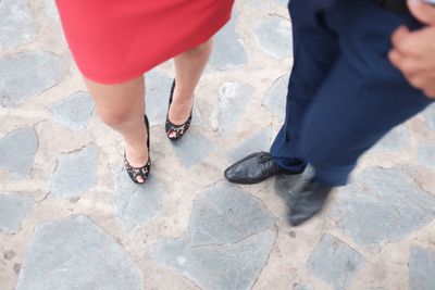 Low section of people standing outdoors