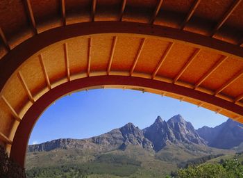 Low angle view of mountain range