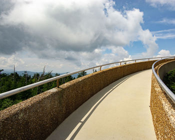 View of bridge against cloudy sky