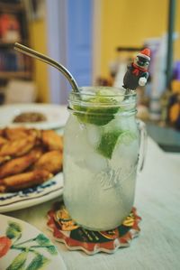 Close-up of drink on table