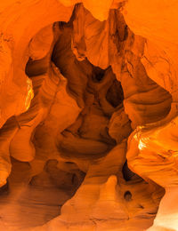 Low angle view of rock formation