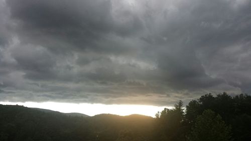 Scenic view of landscape against cloudy sky