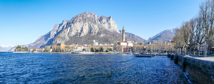 Landscape of lecco and of his beautiful lake and mountains