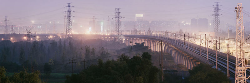 Power lines against sky