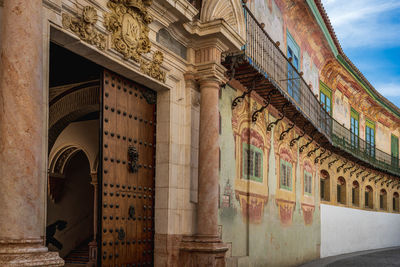 Low angle view of historic building