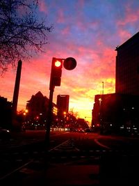 Road against cloudy sky at sunset