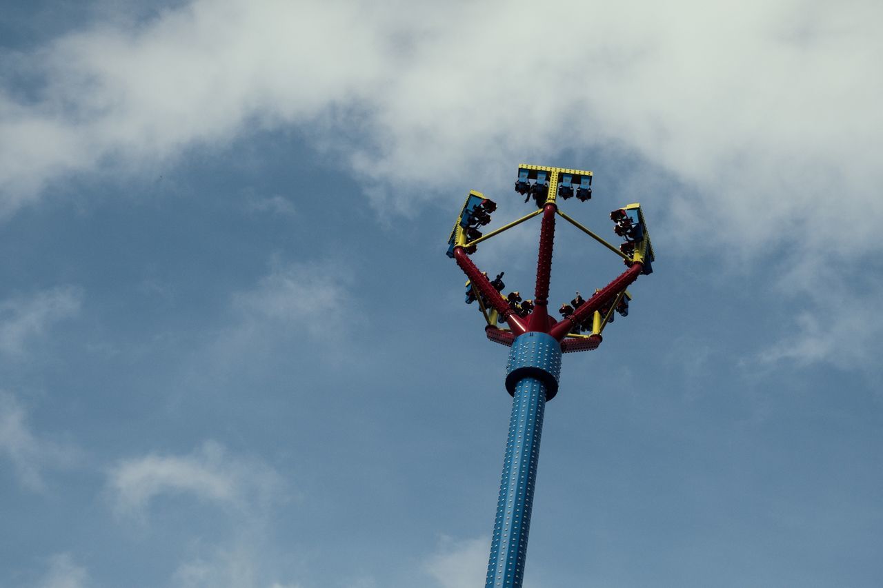 low angle view, sky, no people, cloud - sky, outdoors, day