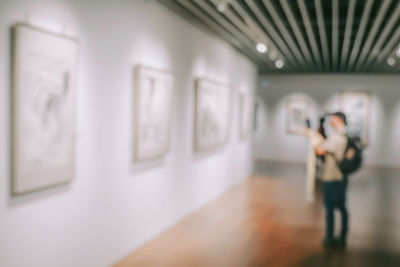 People standing in museum