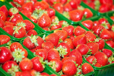 Full frame of strawberries