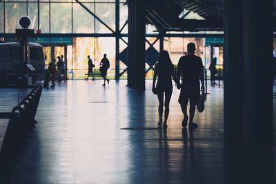 People walking on floor