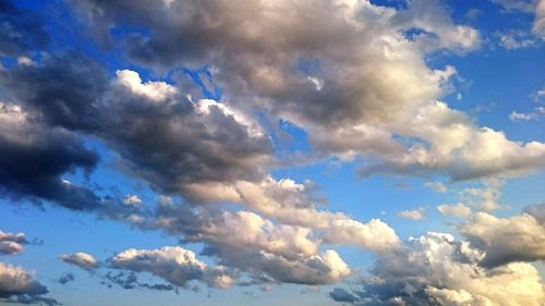 Low angle view of cloudy sky