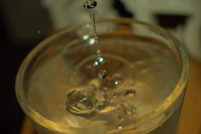 Close-up of water in glass