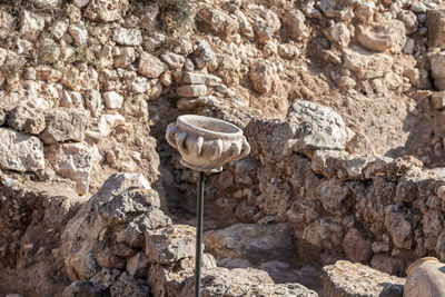 View of stone wall