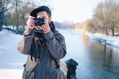 Man photographing