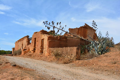 Old ruins against blue sky