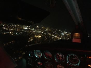 View of illuminated cityscape at night