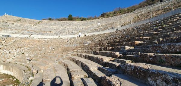 Arcadian way, library of celsus and amphitheater at  ephesus, turkey
