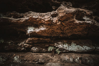 Full frame shot of rock in cave