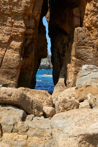 View of rock formations