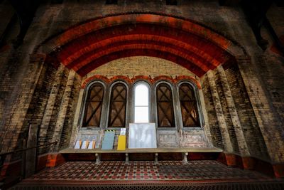 Low angle view of historical building