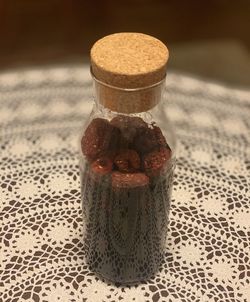 Close-up of drink in glass on table