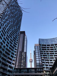 Low angle view of buildings against sky